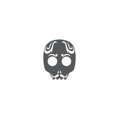 skull logo isolated in white background