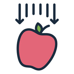 Gravity colorful filled line icon