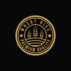 circle wheat rice logo design ideas
