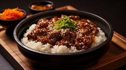 rice with meat and vegetables generated by AI