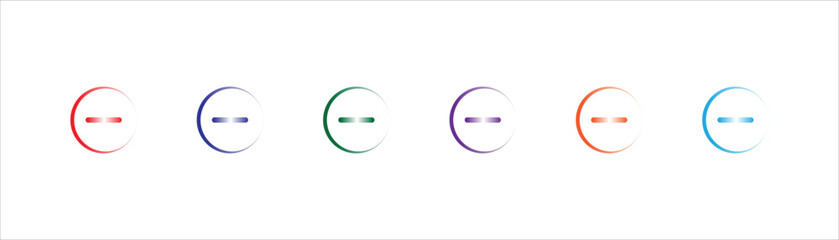 icon minus with color choice