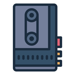 Voice Recorder colorful filled line icon