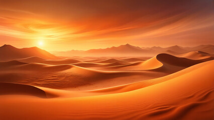 Sunrise in the desert.