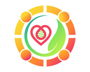 people connection eco friendly icon