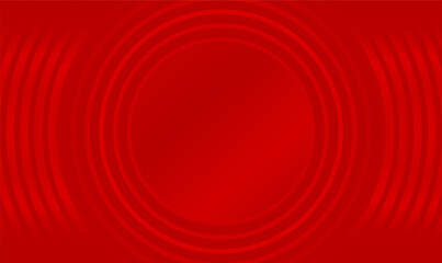 Futuristic red circle background in neomorphism style. Vector geometric illustration. Technology cover design. Minimalist broadcast style for card, cover, banner, poster, backdrop, wall. Vector EPS10.
