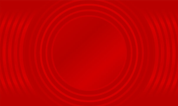Futuristic red circle background in neomorphism style. Vector geometric illustration. Technology cover design. Minimalist broadcast style for card, cover, banner, poster, backdrop, wall. Vector EPS10.