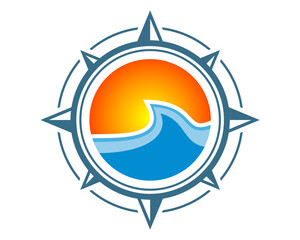 sea and sun logo icon