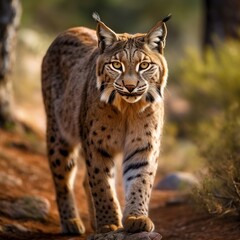 Naklejka na ściany i meble Majestic Lynx: A Glimpse into the Wild