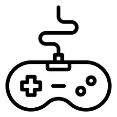 Joystick black outline icon
