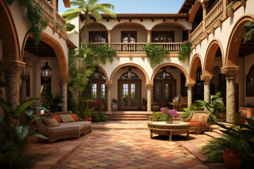 A dwelling with a Mediterranean style architecture