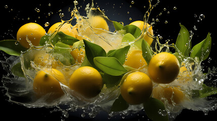 Lemon business shooting close-up PPT background poster wallpaper web page