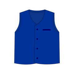 Naklejka premium Vest mock up vector template