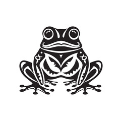Frog Silhouette Vector Illustration.