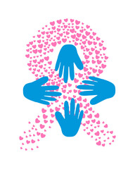 Obraz premium symbol of solidarity hands holding hands