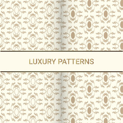 Collection of luxury and elegant halftone pattern with copy space. Vector design for cover template, poster, banner, print ad.