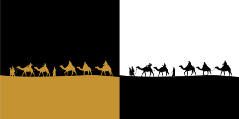 Fototapeta na wymiar illustration of a silhouette of a camel in disert set modern and creative branding idea collection for business company. simple logos, minimalist, abstract vector design, icon and favicon for brand id