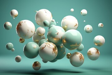 Balls falling and forming the words New Collection, a stylish way to introduce fresh products, Generative AI
