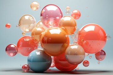 Balls falling and merging into a product image, a unique way to highlight your offerings, Generative AI