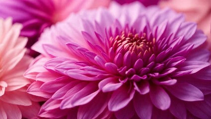 Delicate pink flower head with petals in full bloom

