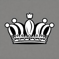 Fototapeta premium a vector style logo illustration of a crown in black and white