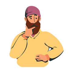 man thinking cartoon