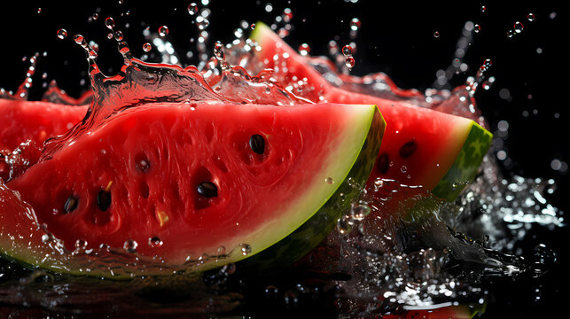 Watermelon commercial shooting close-up PPT background poster wallpaper web page