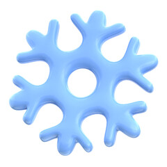 3d icon Snowflake, 3d illustration, 3d element, 3d rendering.