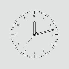 clock logo icon line art simple minimalist vector illustration template graphic design