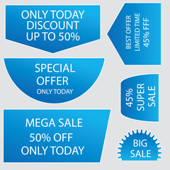 Vector special offer labels set