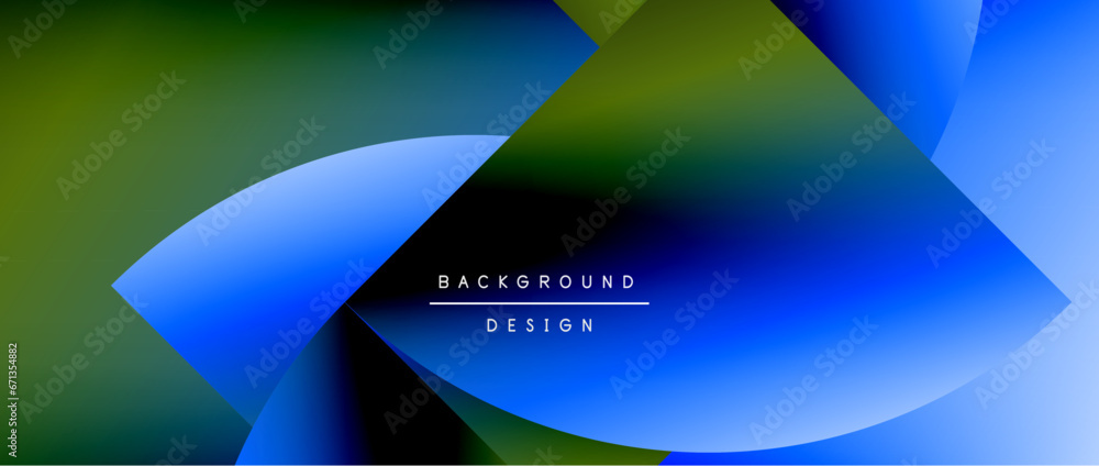 Poster bright color circle and round element minimal geometric abstract background for posters, covers, ban