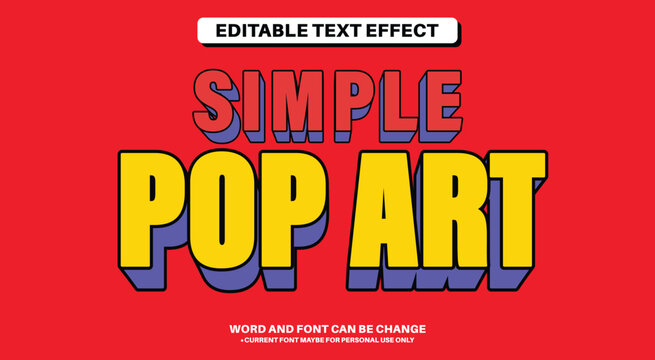 Super Simple Fully Editable Text Effect - Pop Art