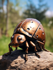 A Bronze Statue of a Ladybug