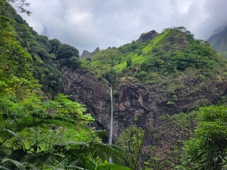 Beautiful tropical wilderness area in Tahiti, French Polynesia