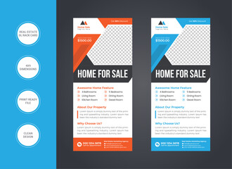 Real Estate dl Rack Card template design