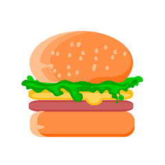 Contemporary Burger Bliss: Modern Vector Illustration Design