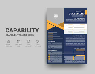 Capability Statement Template Design - obrazy, fototapety, plakaty