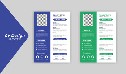 Professional Clean Modern Resume design template for Business Job Applications, Minimalist resume cv template,cv design,