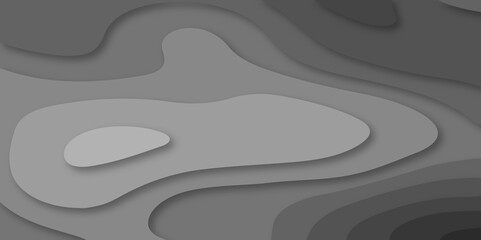 	
Gray and black abstract papercut background. Abstract black papercut background 3d realistic design use for ads banner and advertising print design vector. 3d topography relief. Vector topographic.