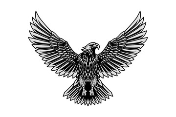 eagle showing the wings, vector illustration