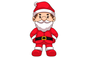 Cute Christmas Santa Cartoon Character Design