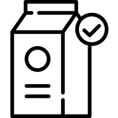Milk outline icon. For presentation, graphic design, mobile application, web design, infographics or UI.
