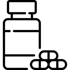 Gout medicine outline icon. For presentation, graphic design, mobile application, web design, infographics or UI.