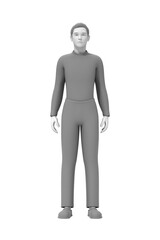 Man standing, 3D computer graphic image of human body