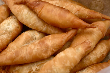Pisang molen, banana fritters, traditional Indonesian snack streetfood, fried banana