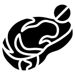 Stop eating meat solid icon. For presentation, graphic design, mobile application, web design, infographics or UI.