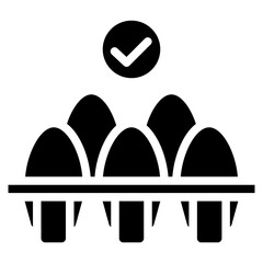 Eggs solid icon. For presentation, graphic design, mobile application, web design, infographics or UI.