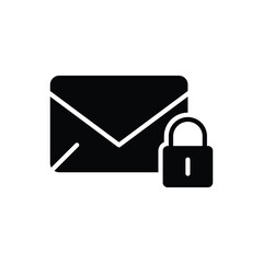 Email mail lock vector icon