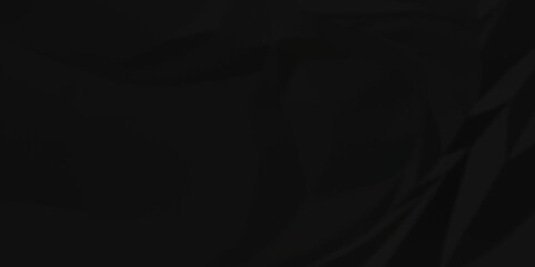 Dark black wrinkled paper crumpled texture. black fabric textured crumpled black paper background. panorama black paper texture background, crumpled pattern texture background.