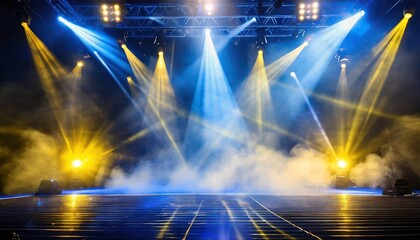 Disco Dreams: Vibrant Lighting on an Empty Club Stage