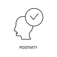 positivity concept line icon. Simple element illustration.positivity concept outline symbol design.